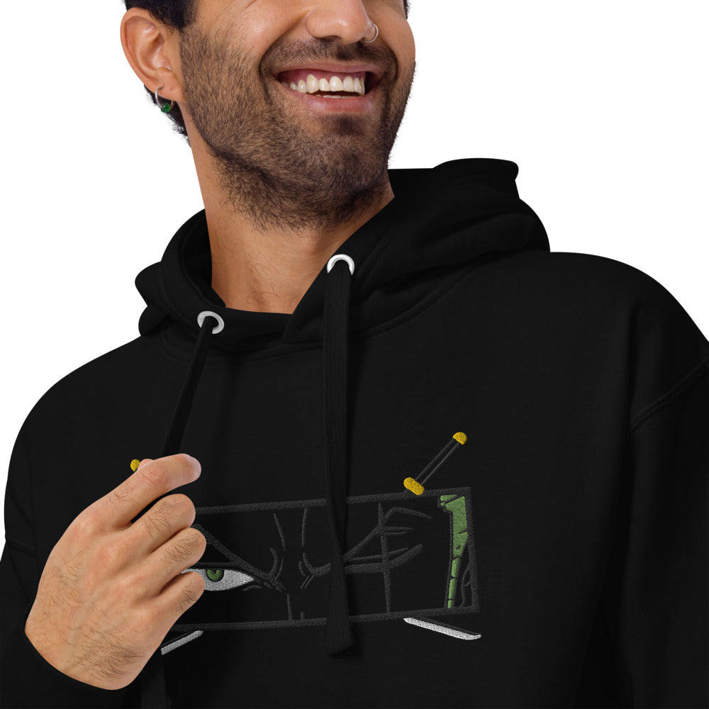 Sweat à capuche One Piece Zoro Blackout (brodé) 