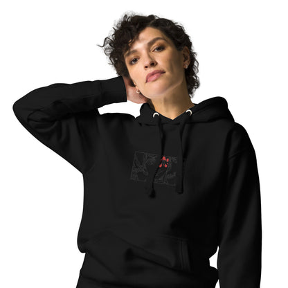 Blade of Demon Hunters - Uzui Tengen Blackout Indestructible Hoodie (Embroidered)