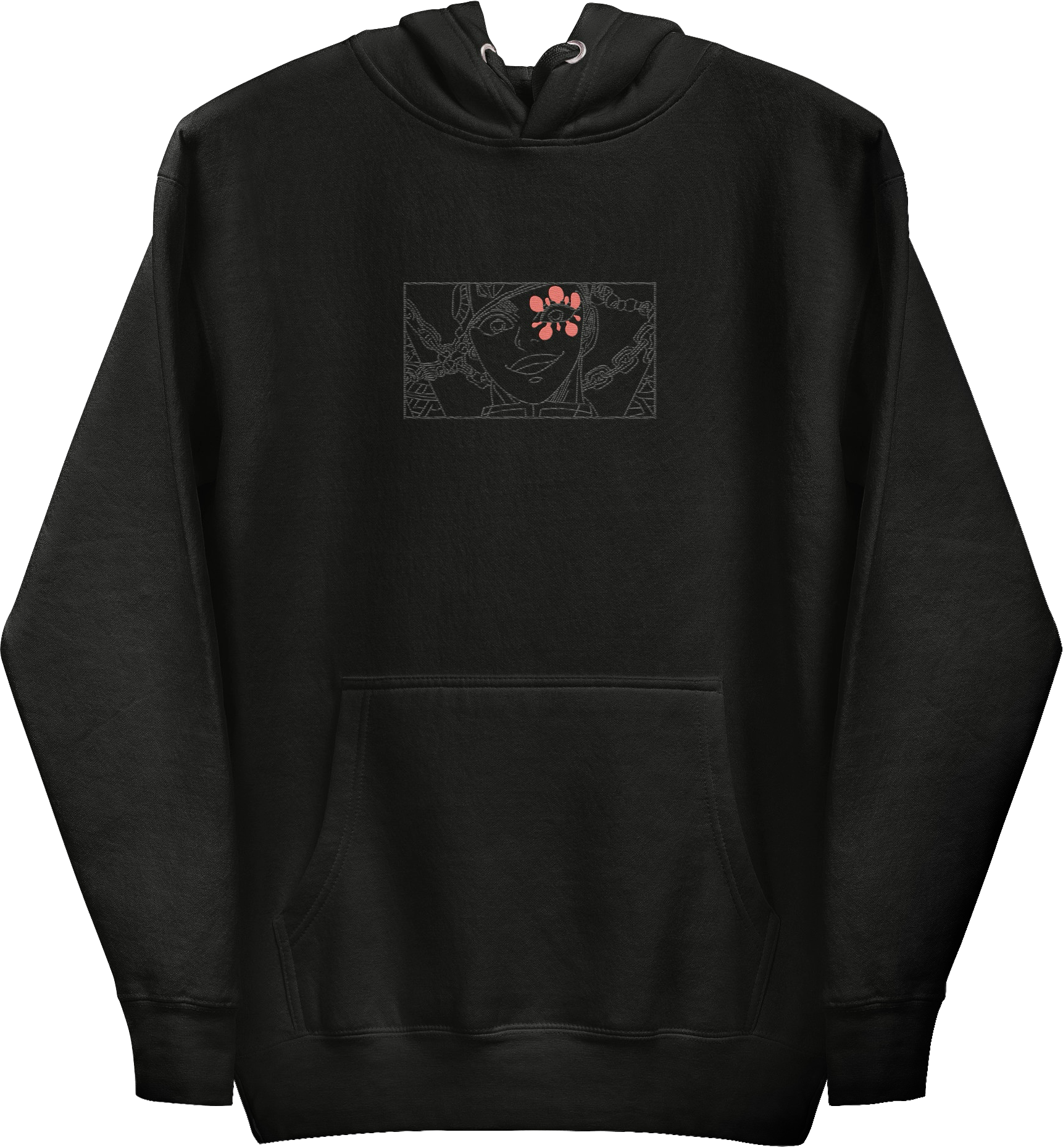 Blade of Demon Hunters - Uzui Tengen Embroidered Blackout Hoodie