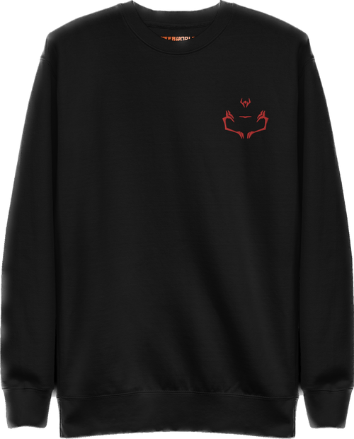 Tokyo Sorcery Sukuna Face Tattoo Embroidered Sweatshirt