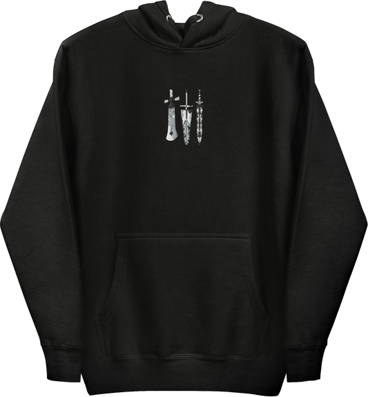 Black Clover Astas Dämonenschwerter-Kapuzenpullover (bestickt)