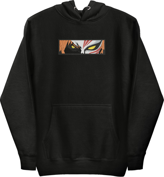 Bleach Ichigo Kurosaki Hollow Blackout-Kapuzenpullover (bestickt)