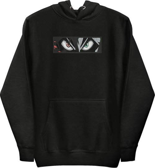 BLACK CLOVER ASTA DEMON TRANSFORMATION BLACKOUT HOODIE (GESTICKT)